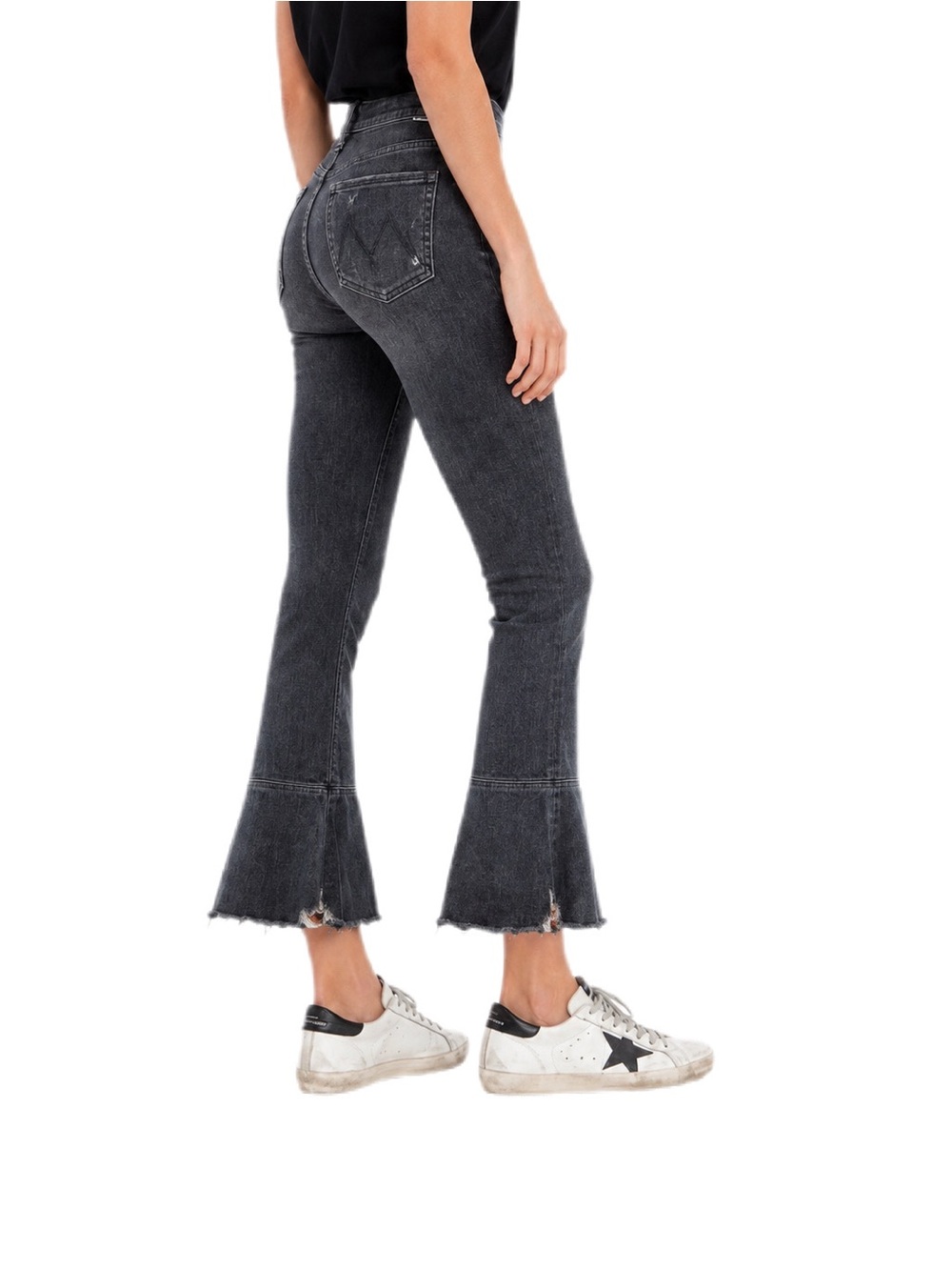 MOTHER The Cha Cha Chew Jeans Size 27 Leave the Light On Ruffle Flare